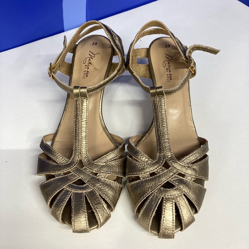 Mariana By GOLC Leather Sandal Champagne